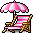 Pink Beach Parasol