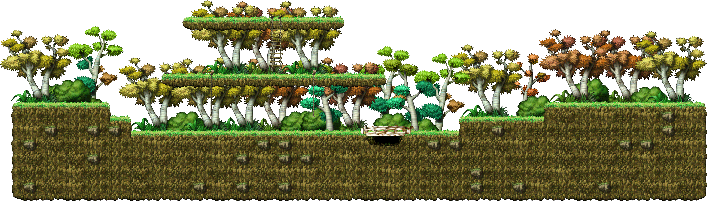 The Blue Mushroom Forest full background render