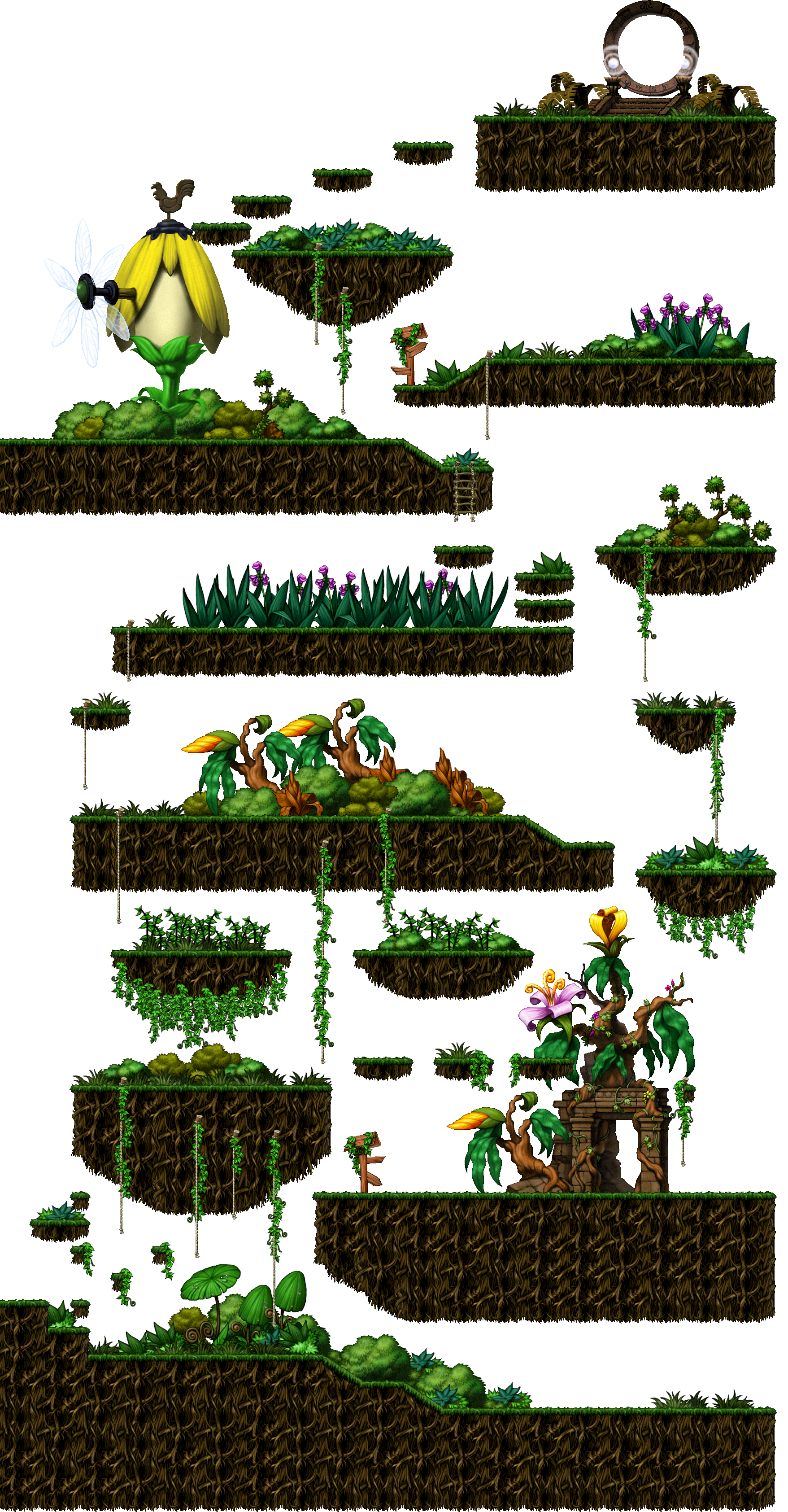 Swampy Land in a Deep Forest full background render