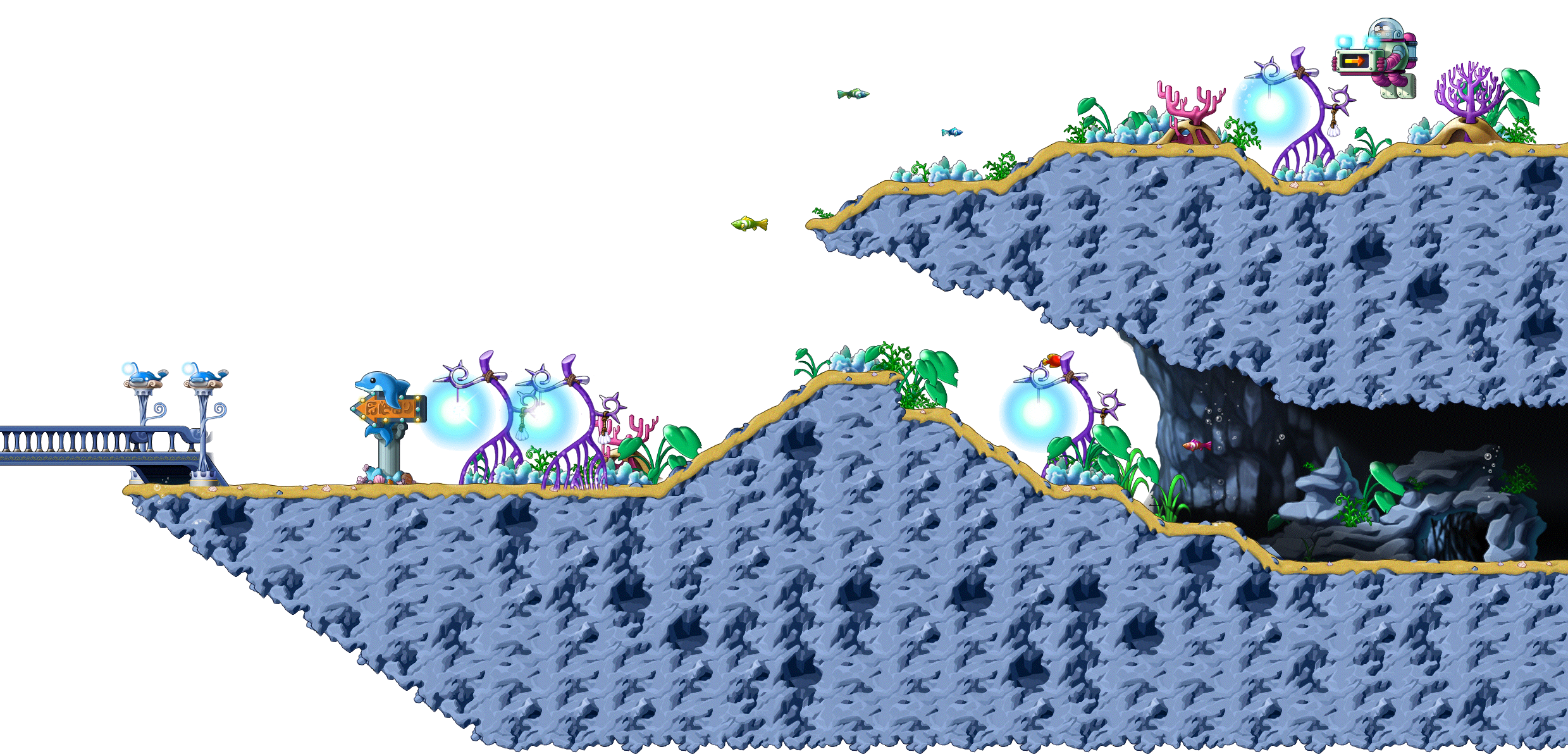Forked Road: East Sea map render