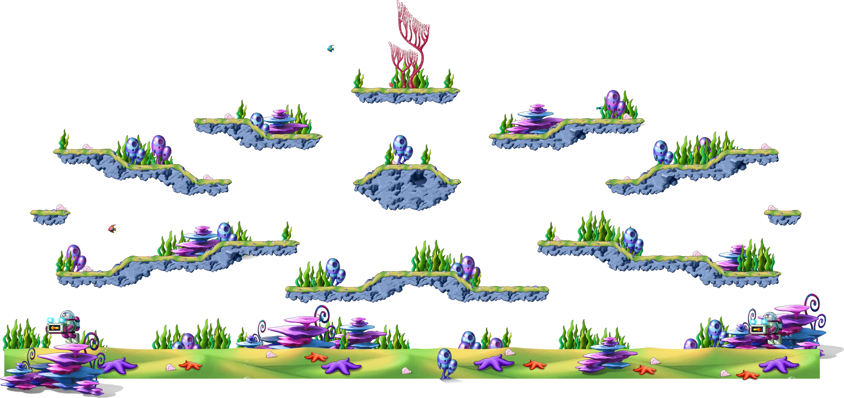 Blue Seaweed Road map render