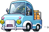 藍色大貨車