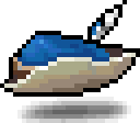 Blue Feather Hat