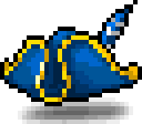 Blue Pole-Feather Hat