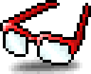 Red Half-Rimless Glasses