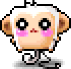 White Monkey Balloon