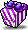 White/Purple Ribbon Gift Box