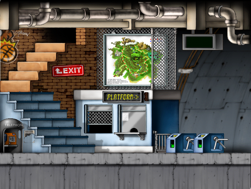 Subway Ticketing Booth render