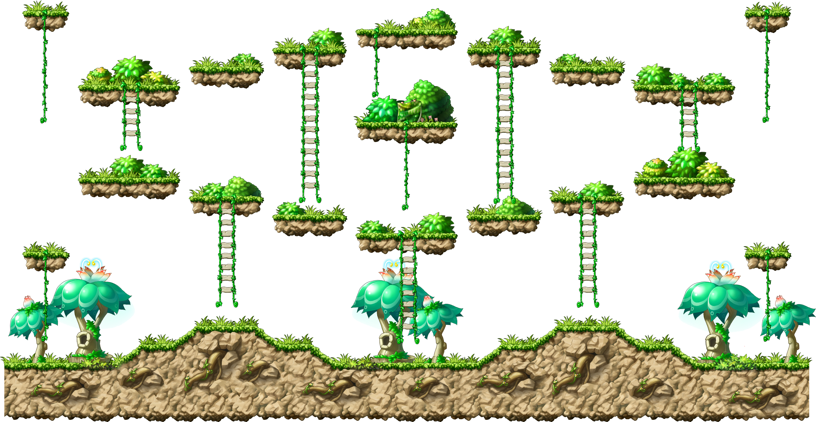Peach Monkey Forest render