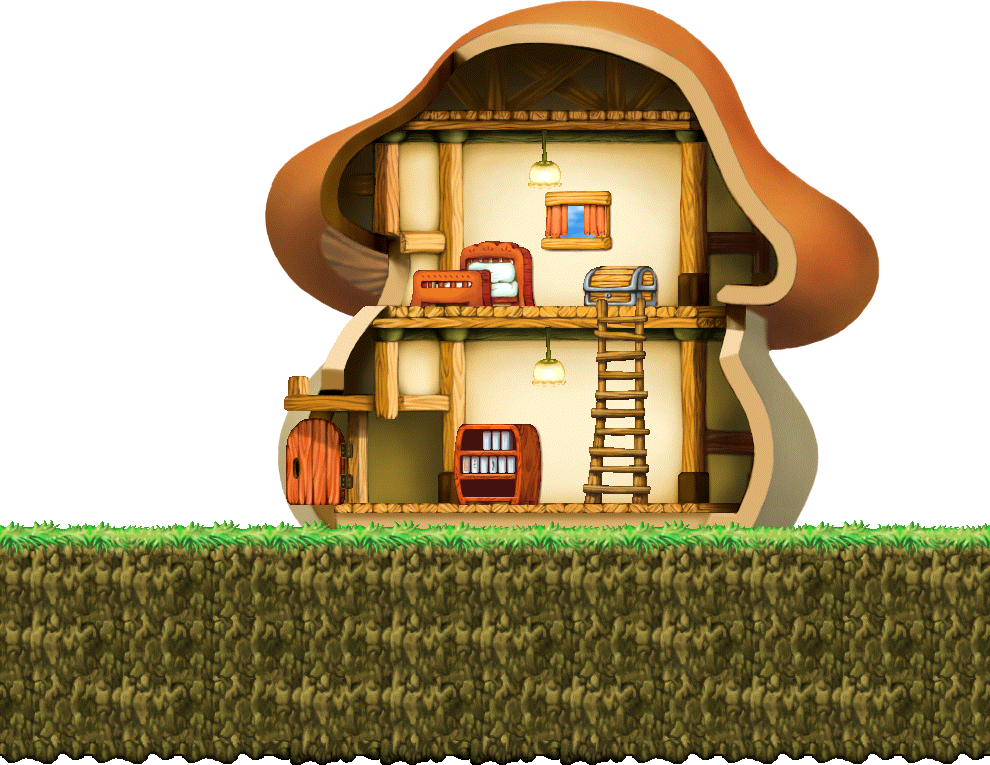 Mushroom Town Townstreet render